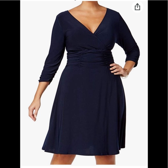 🆕NY Collection Navy Blue Dress - Picture 1 of 4